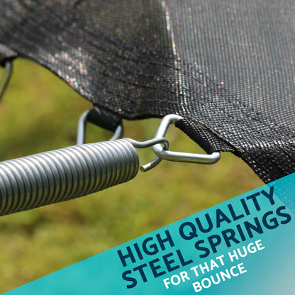 6ft Heavy Duty Outdoor Trampoline for Kids with Safety Enclosure Net, Includes Anchors & Ladder - DL92