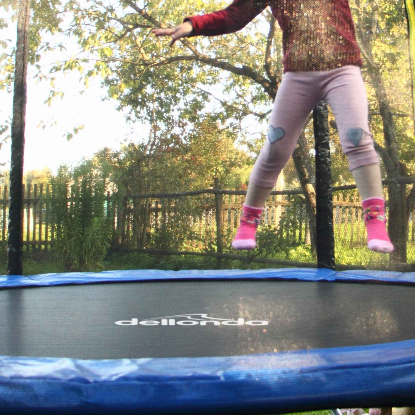 8ft Heavy-Duty Outdoor Trampoline For Kids with Safety Enclosure Net - DL67