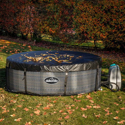4-6 Person Inflatable Hot Tub Spa Starter Kit with Smart Pump - Rattan Effect - DL101