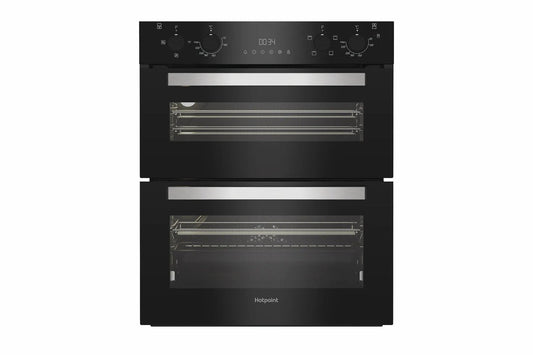 Hotpoint Built-in Under Electric Fan Double Oven | DUH12G1B | Black