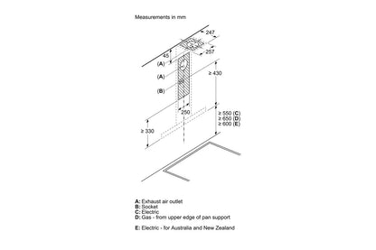 Bosch 60 cm Series 2 Wall-Mounted Cooker Hood | DWB66BC60B