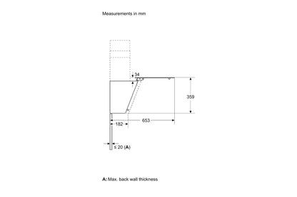 Bosch 60 cm Wall Mount Cooker Hood | DWK65DK60B | Black