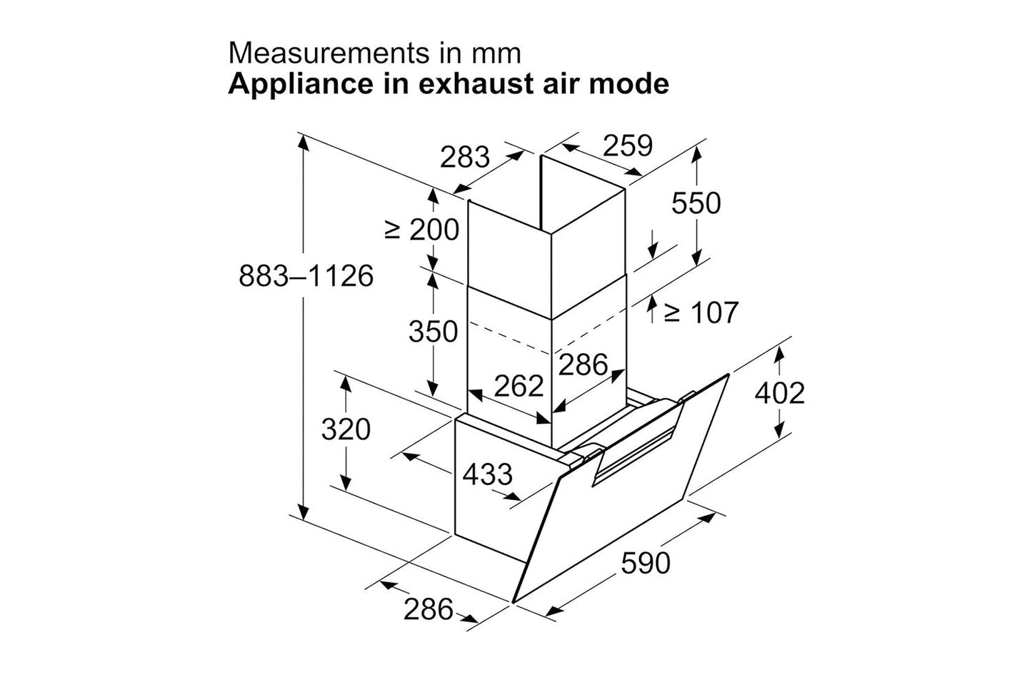 Bosch 60 cm Series 2 Wall-Mounted Cooker Hood | DWK67FN60B
