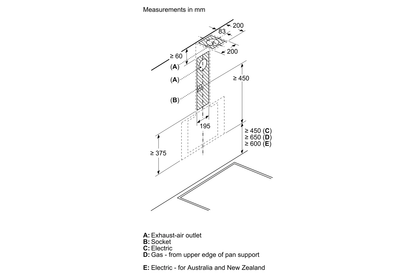 Bosch 80 cm Series 2 Wall-Mounted Cooker Hood | DWK85DK60B