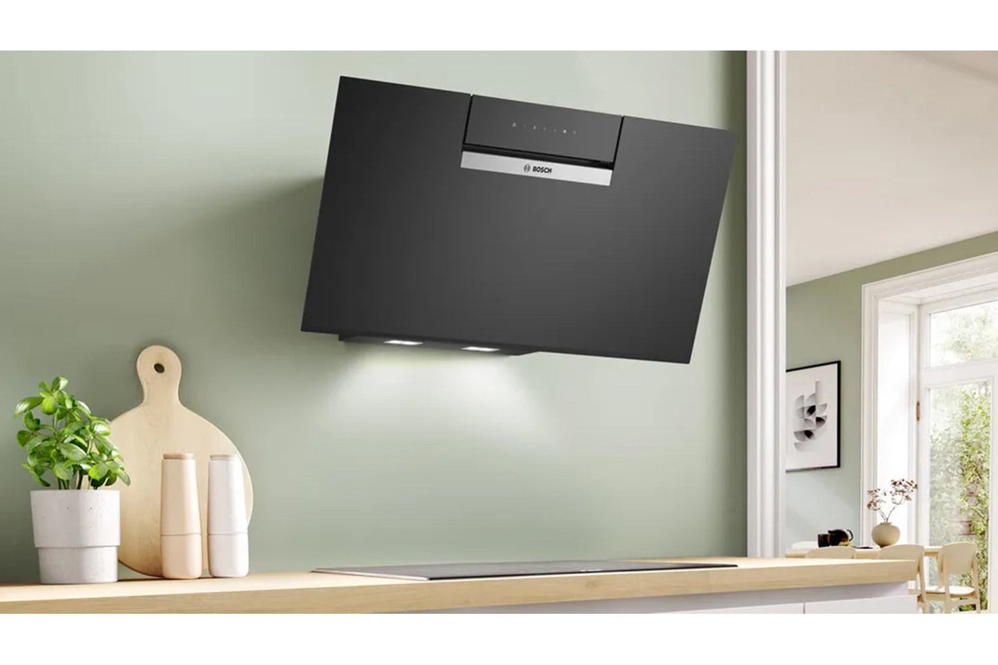 Bosch 80 cm Wall Mounted Cooker Hood | DWK87FN60B | Black