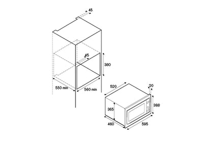 Bertazzoni Professional Series 60cm Built-in Electric Microwave Combination Oven | F457PROMWSX | Stainless Steel