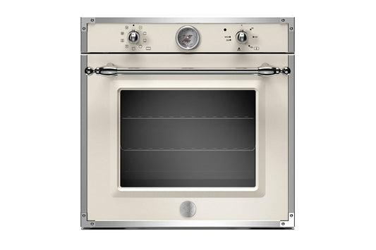 Bertazzoni 60cm Heritage Series Built-in Single Electric Oven | F609HEREKTAX | Avorio/Stainless