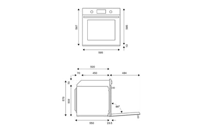 Bertazzoni 60cm Heritage Series Built-in Single Electric Oven | F609HEREKTNE | Black Matt