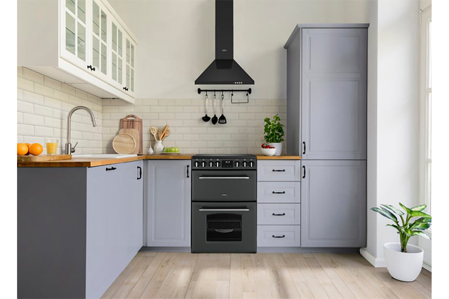 Belling Farmhouse 60cm Freestanding Electric Mini Range Cooker | FH60EANT | Anthracite