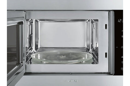 Smeg 25L 900W Built-in Microwave with Grill | FMI325X | Stainless Steel
