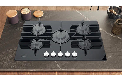 Hotpoint 75cm Built-in Gas Hob | FTGHG751D/H(BK) | Black
