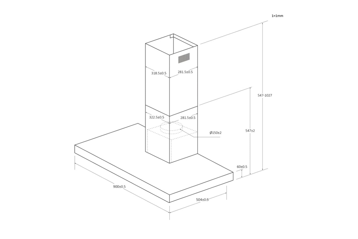 Haier Wall Mounted Chimney Cooker Hood | HATS9CBS4B