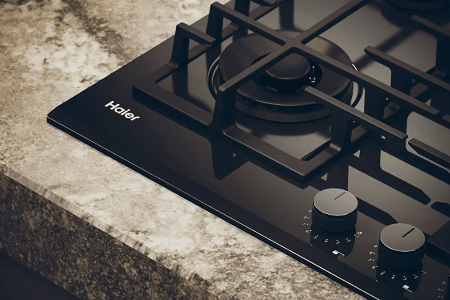 Haier Series 4 Glass Gas Hob | HAVG6BF4TBPB