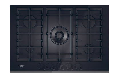 Haier Series 6 75cm 5 Burner Gas Hob | HAVG75TBBP | Black