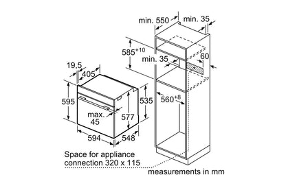 Bosch Series 8 Built-in Single oven | HBG7741B1B