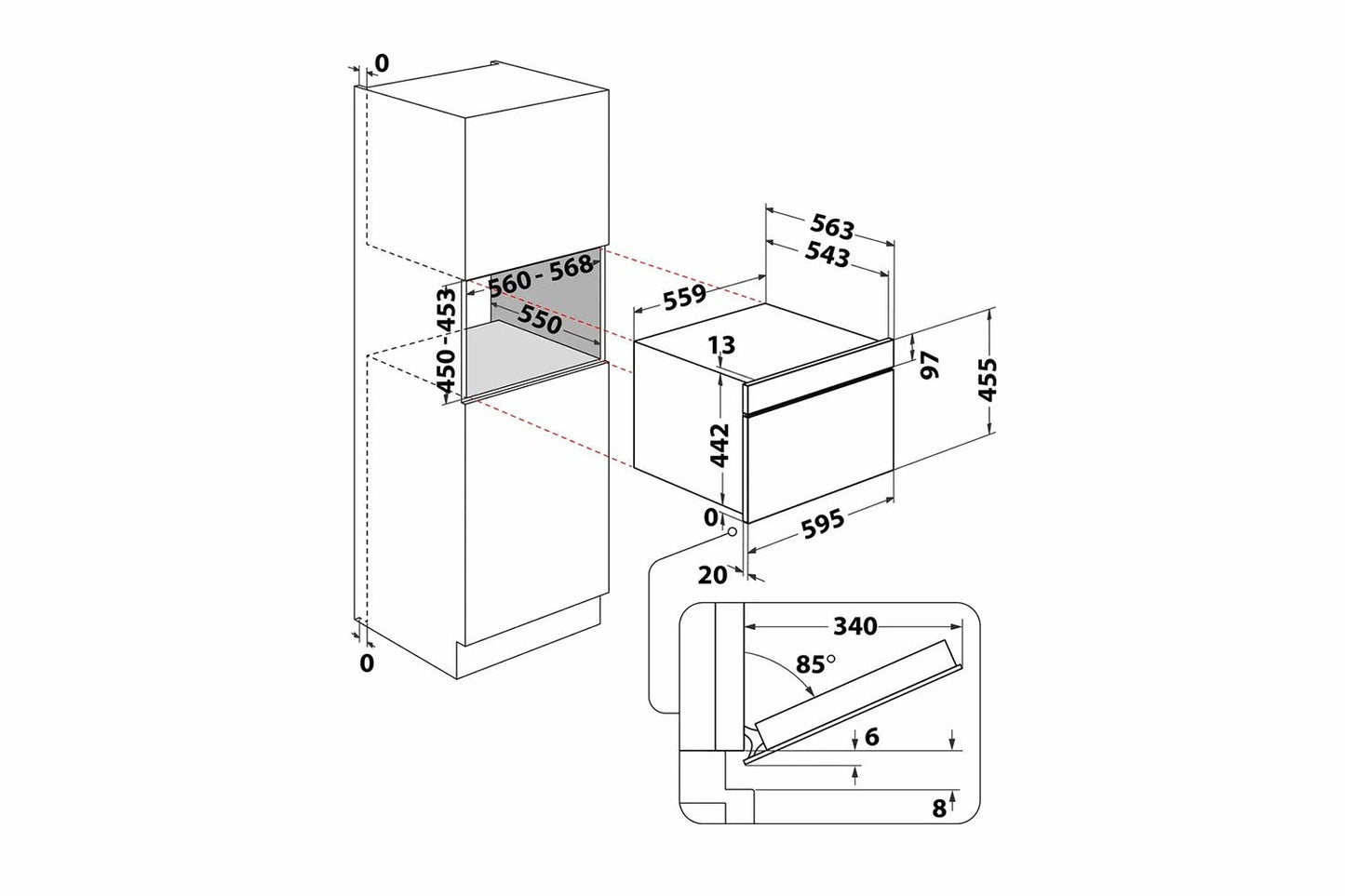 Hotpoint Class 5 Built-in Compact Electric Oven | HCC58HMSXA | Stainless Steel