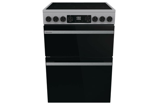 Hisense 60cm Freestanding Double Oven Electric Cooker | HDCEC6C20X | Stainless Steel