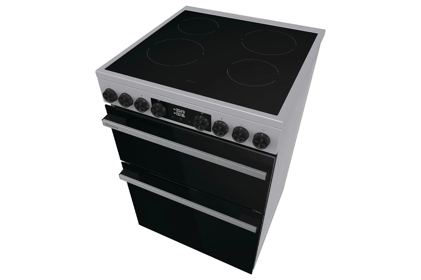 Hisense 60cm Freestanding Double Oven Electric Cooker | HDCEC6C20X | Stainless Steel