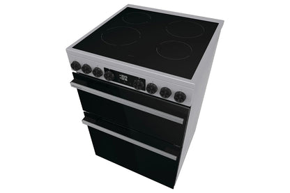 Hisense 60cm Freestanding Double Oven Electric Cooker | HDCEC6C20X | Stainless Steel