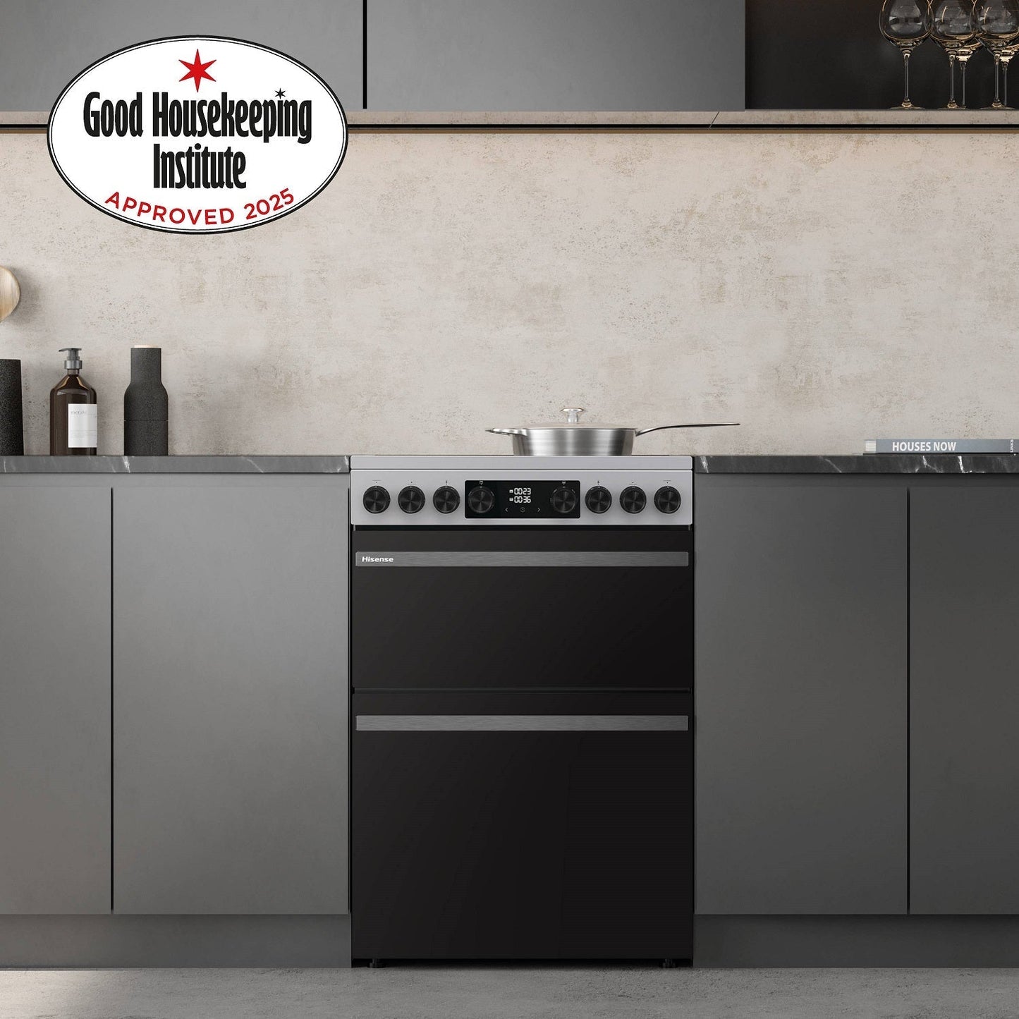 Hisense 60cm Freestanding Double Oven Electric Cooker | HDCEC6C20X | Stainless Steel