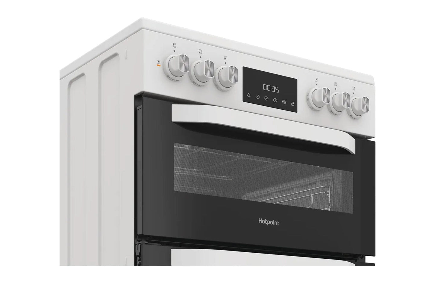 Hotpoint 60cm Double Oven Dual Fuel Cooker | HDD6GDC2W | White