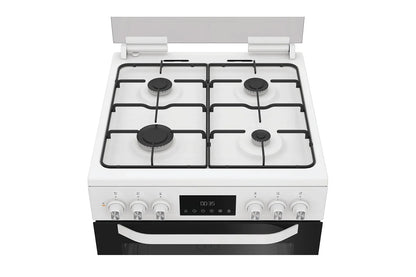 Hotpoint 60cm Double Oven Dual Fuel Cooker | HDD6GDC2W | White