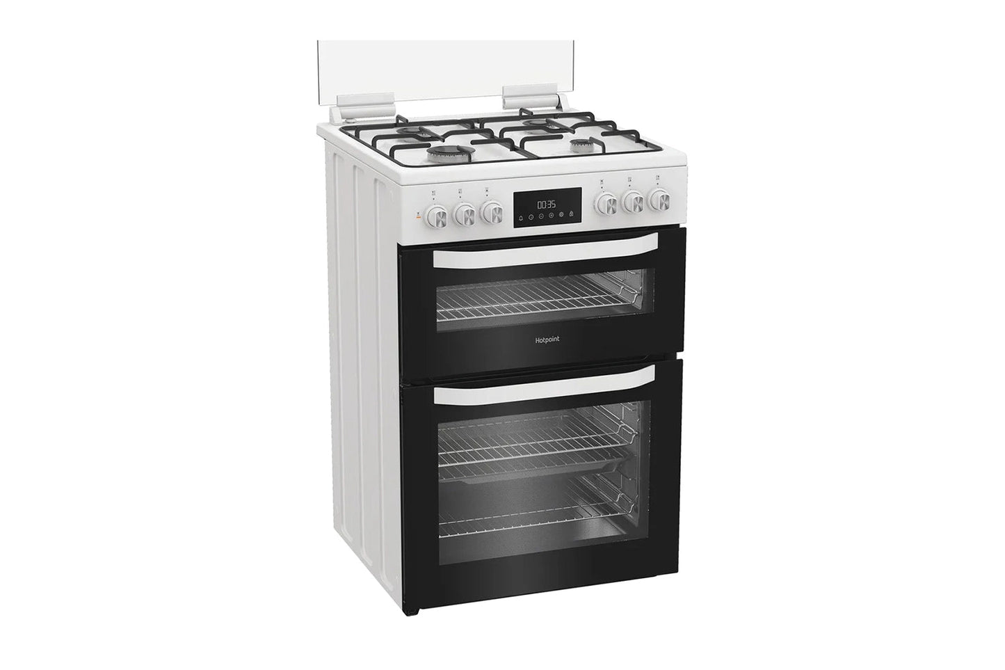 Hotpoint 60cm Double Oven Dual Fuel Cooker | HDD6GDC2W | White