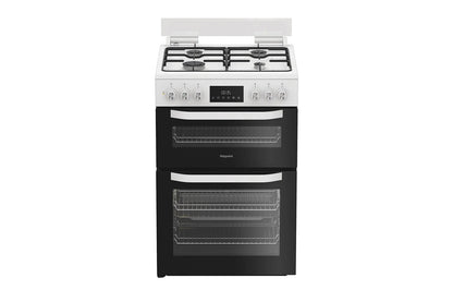 Hotpoint 60cm Double Oven Dual Fuel Cooker | HDD6GDC2W | White