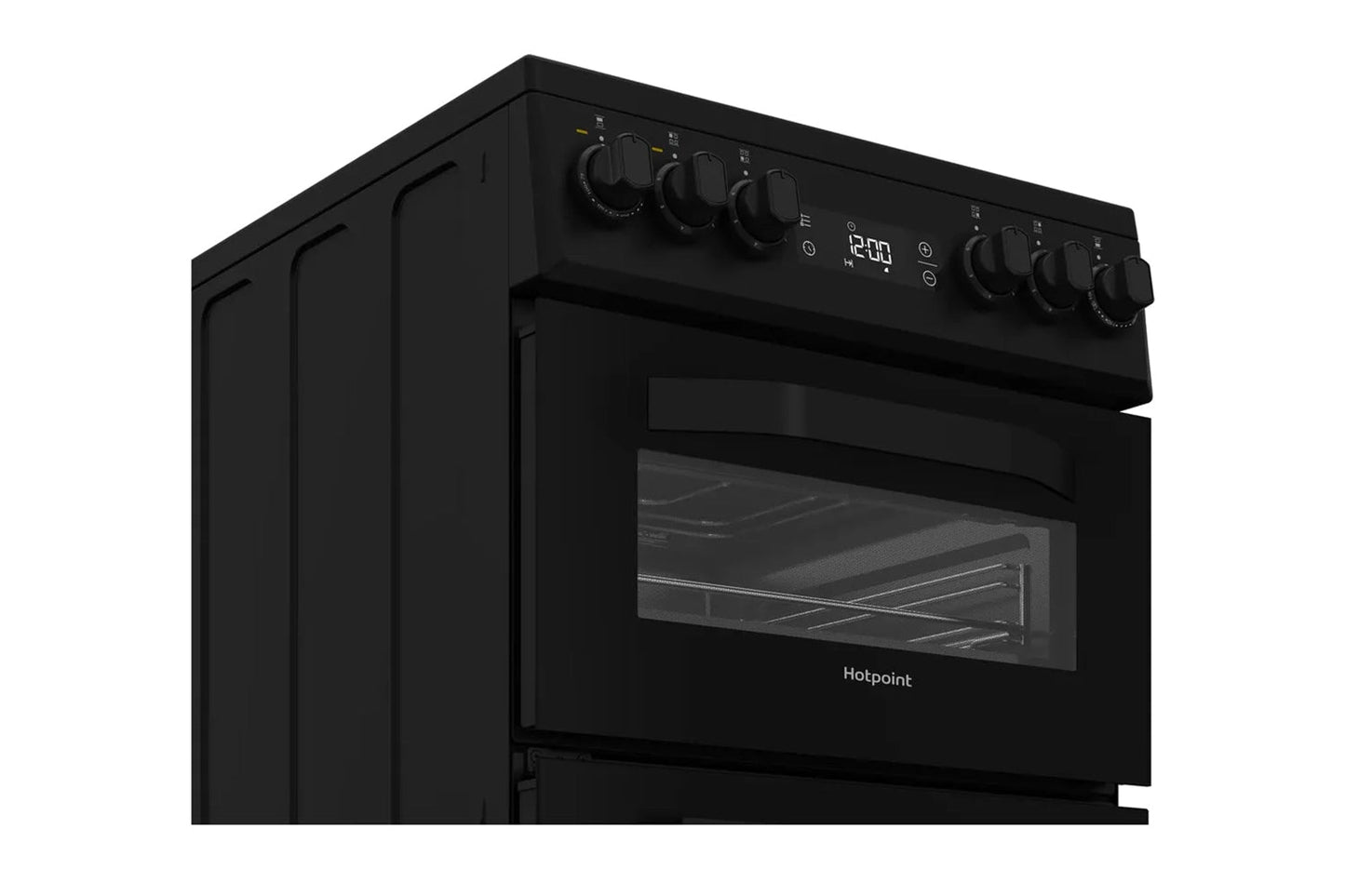 Hotpoint 50cm Double Oven Electric Cooker | HDE5VDCB | Black