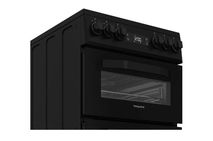 Hotpoint 50cm Double Oven Electric Cooker | HDE5VDCB | Black
