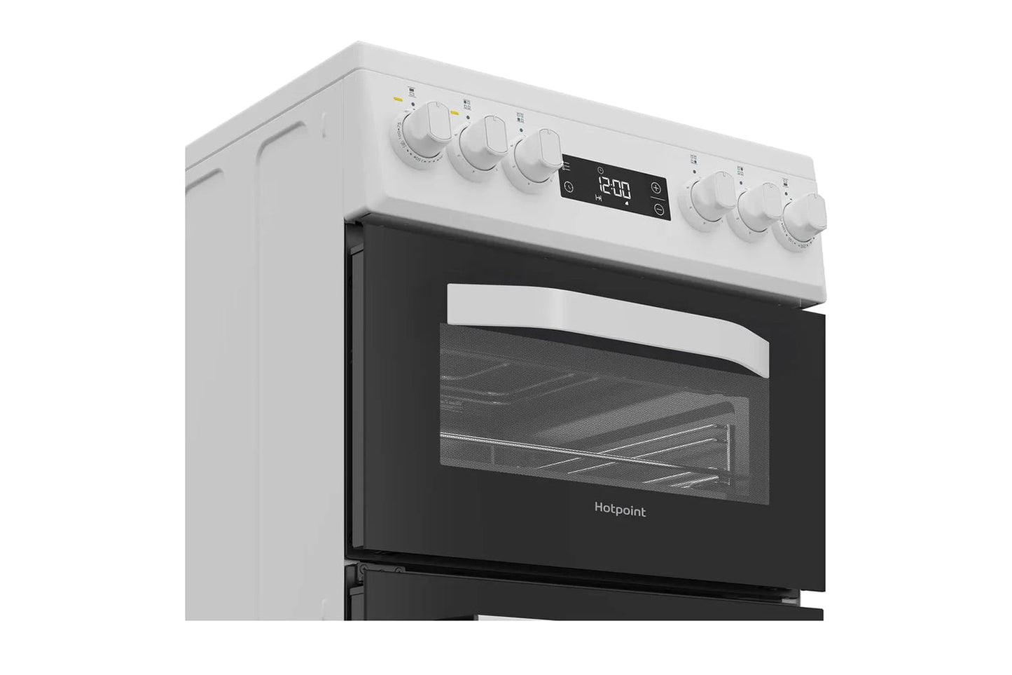 Hotpoint 50cm Double Oven Electric Cooker | HDE5VDCW | White