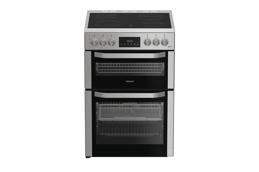 Hotpoint 60cm Double Oven Electric Cooker | HDE6VDCAX | Stainless Steel
