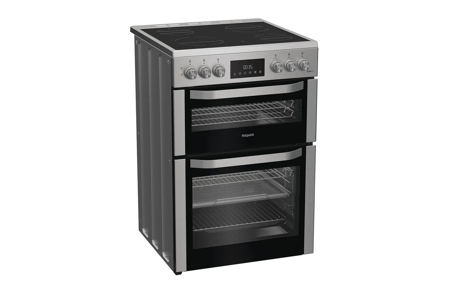 Hotpoint 60cm Double Oven Electric Cooker | HDE6VDCAX | Stainless Steel