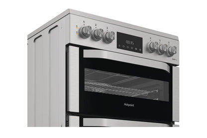 Hotpoint 60cm Double Oven Electric Cooker | HDE6VDCAX | Stainless Steel