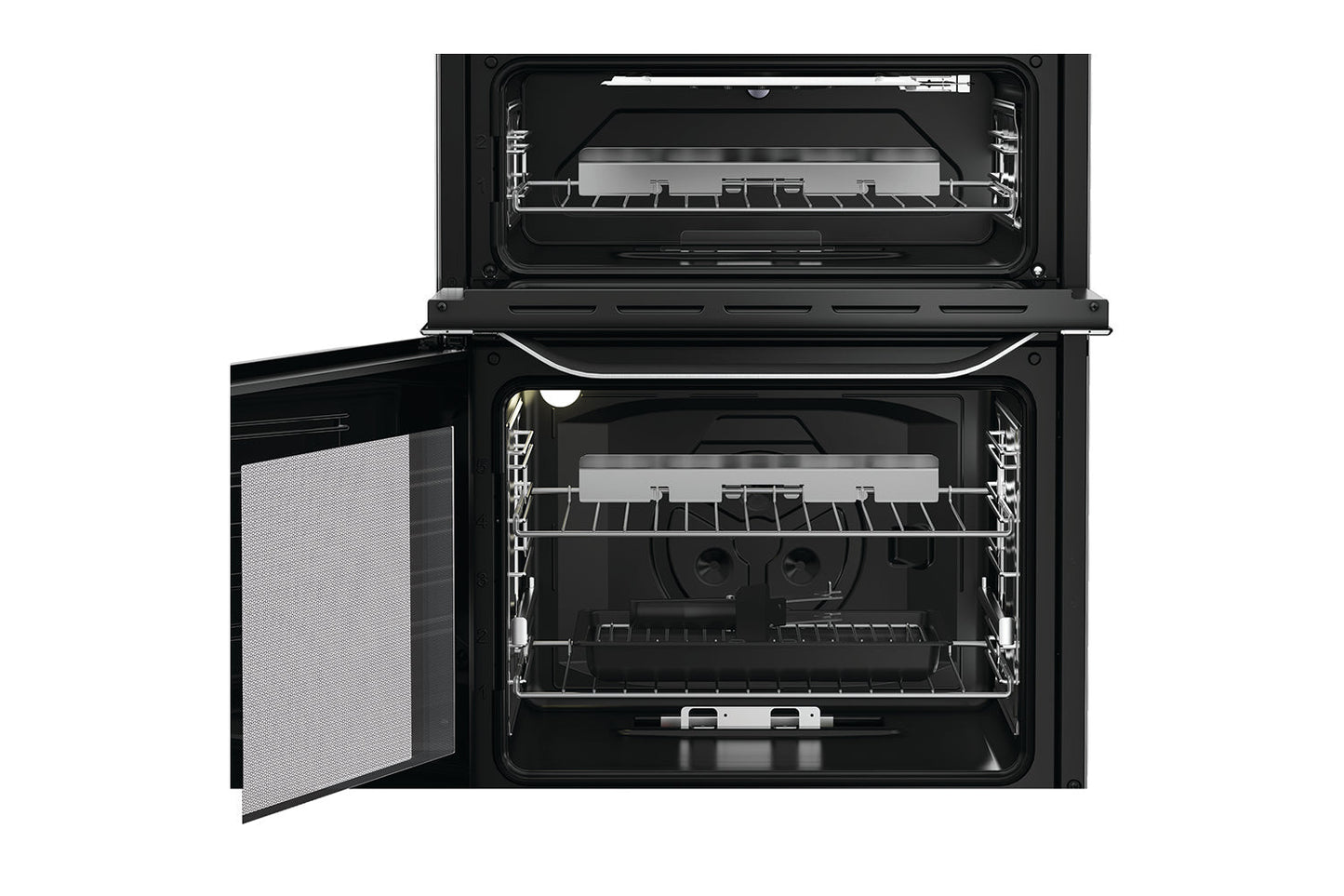 Hotpoint 60cm Double Oven Gas Cooker with Glass Lid | HDG6GDC2TWX | Stainless Steel