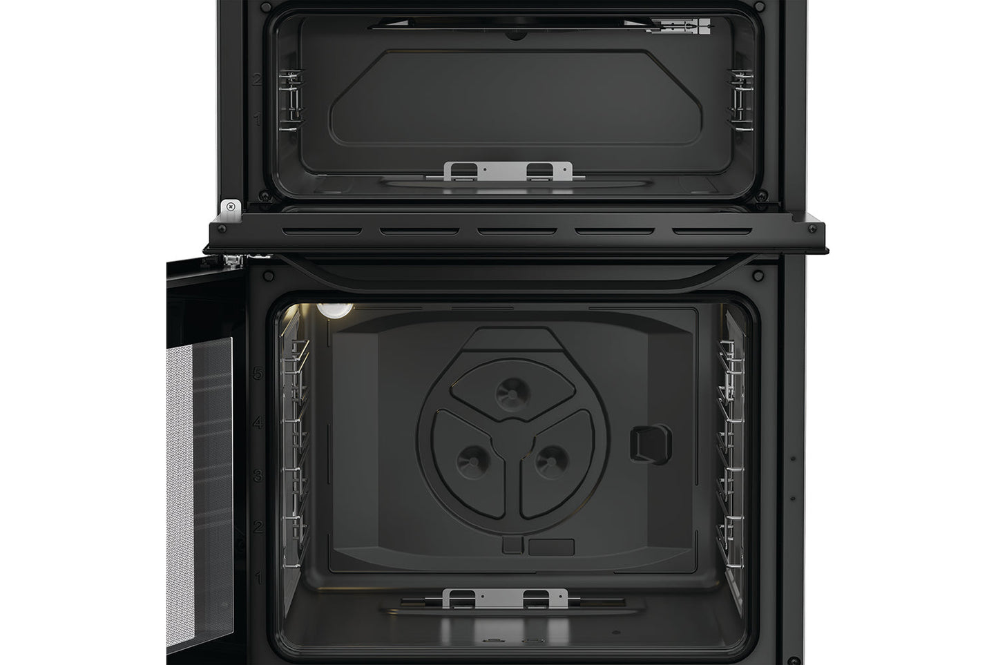 Hotpoint 60cm Freestanding Double Gas Cooker | HDG6GDCB1 | Black