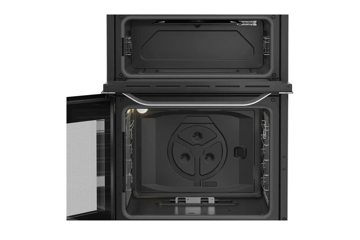 Hotpoint 60cm Double Oven Gas Cooker with Glass Lid | HDG6GDCX | Stainless Steel