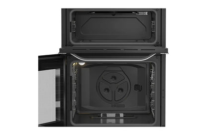 Hotpoint 60cm Double Oven Gas Cooker with Glass Lid | HDG6GDCX | Stainless Steel