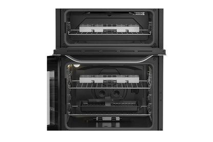 Hotpoint 60cm Double Oven Gas Cooker with Glass Lid | HDG6GDCX | Stainless Steel