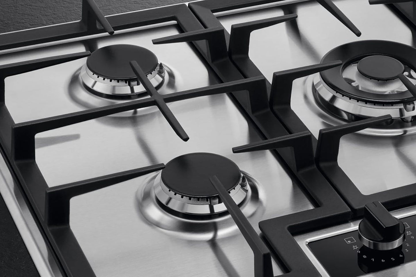 AEG 75cm 6000 Slim Line 5 Burner Gas Hob | HGB75420YM | Stainless Steel