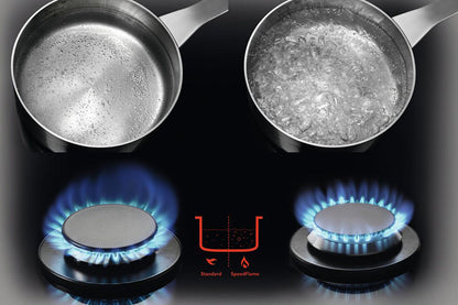 AEG 75cm 6000 Slim Line 5 Burner Gas Hob | HGB75420YM | Stainless Steel