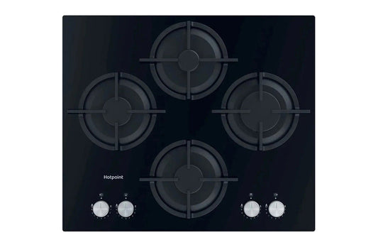 Hotpoint 60cm 4 Burner Gas Hob | HGS61SBK | Black