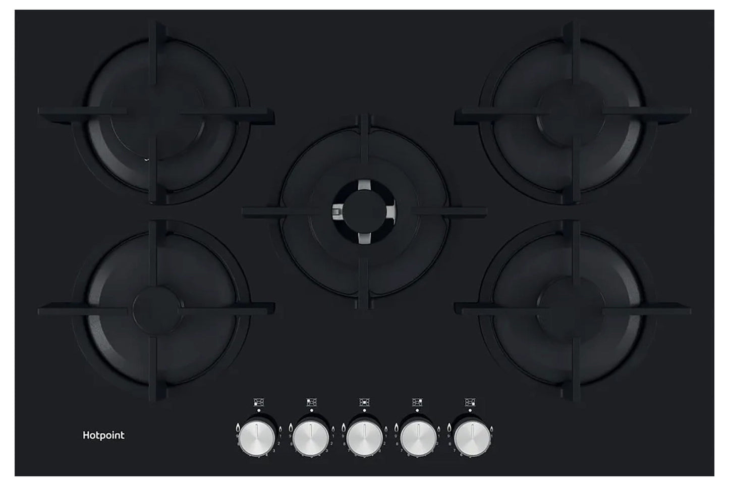Hotpoint 73cm Built-in Gas Hob | HGS72SBK | Black