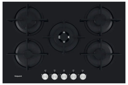 Hotpoint 73cm Built-in Gas Hob | HGS72SBK | Black