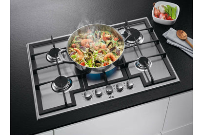 AEG 75cm Slim line 5 Burner Gas Hob | HGX75400SM | Stainless Steel