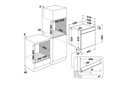 Hotpoint Class 2 Built-in Multiflow Single Electric Oven | HO455CBUK | Black