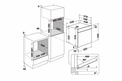 Hotpoint Class 2 Built-in Single Oven | HO475PBUK | Black
