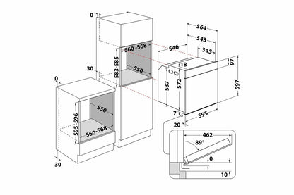 Hotpoint Class 6 Built-in Electric Single Oven | HOI6A8PT1SBUK | Black