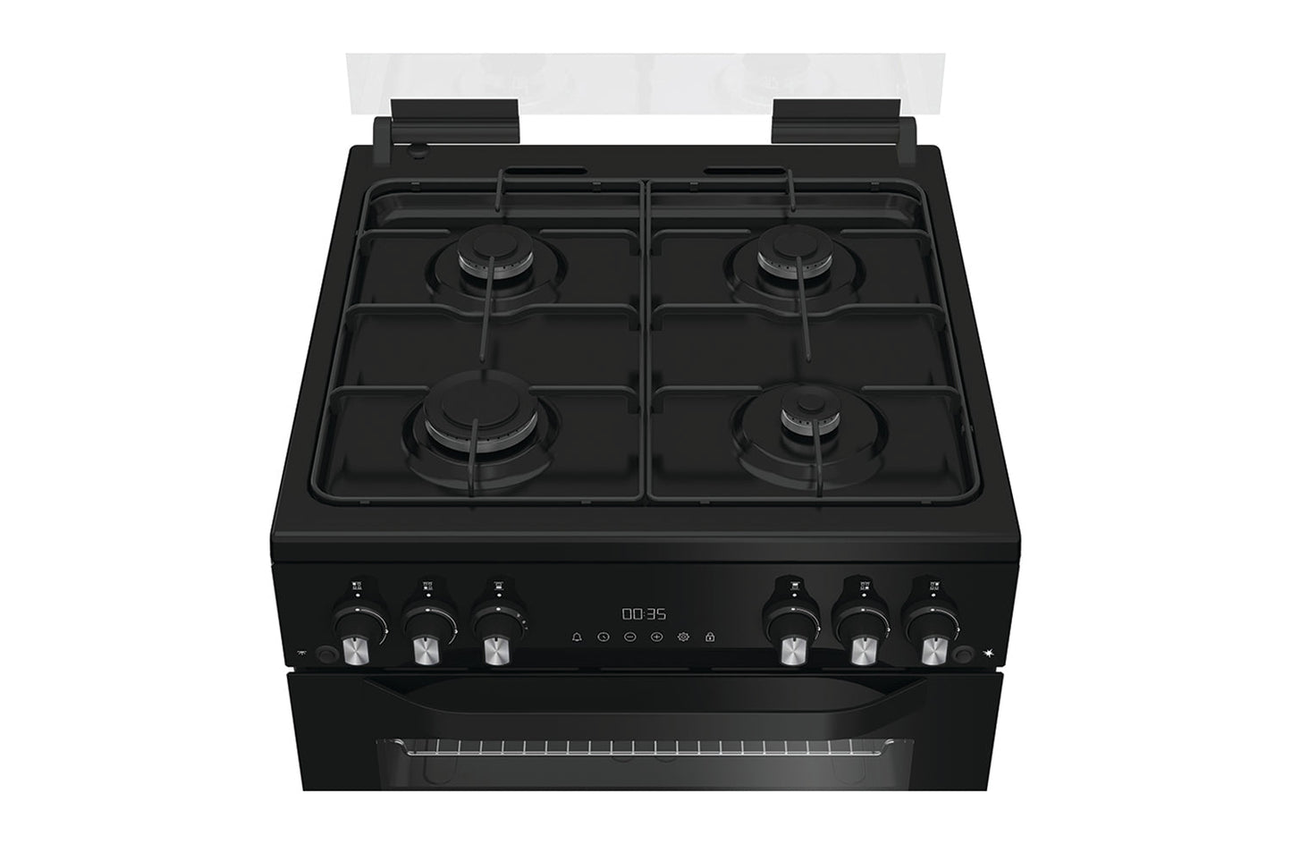 Hotpoint 60cm Freestanding Double Gas Cooker | HDG6GDCB1 | Black