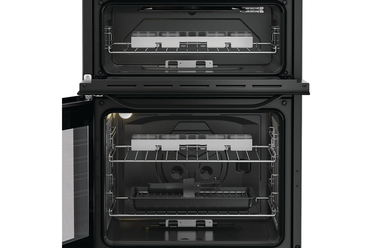 Hotpoint 60cm Freestanding Double Gas Cooker | HDG6GDCB1 | Black